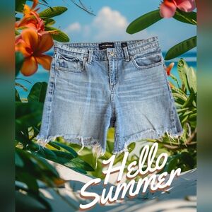 Lucky Brand Blue Jean Shorts Women's Distressed Casual Style Denim 100% Cotton